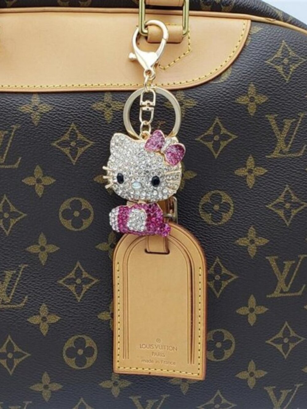 Authentic Louis Vuitton Luggage Nametag with Unbranded Keycharm - Picture 14 of 14